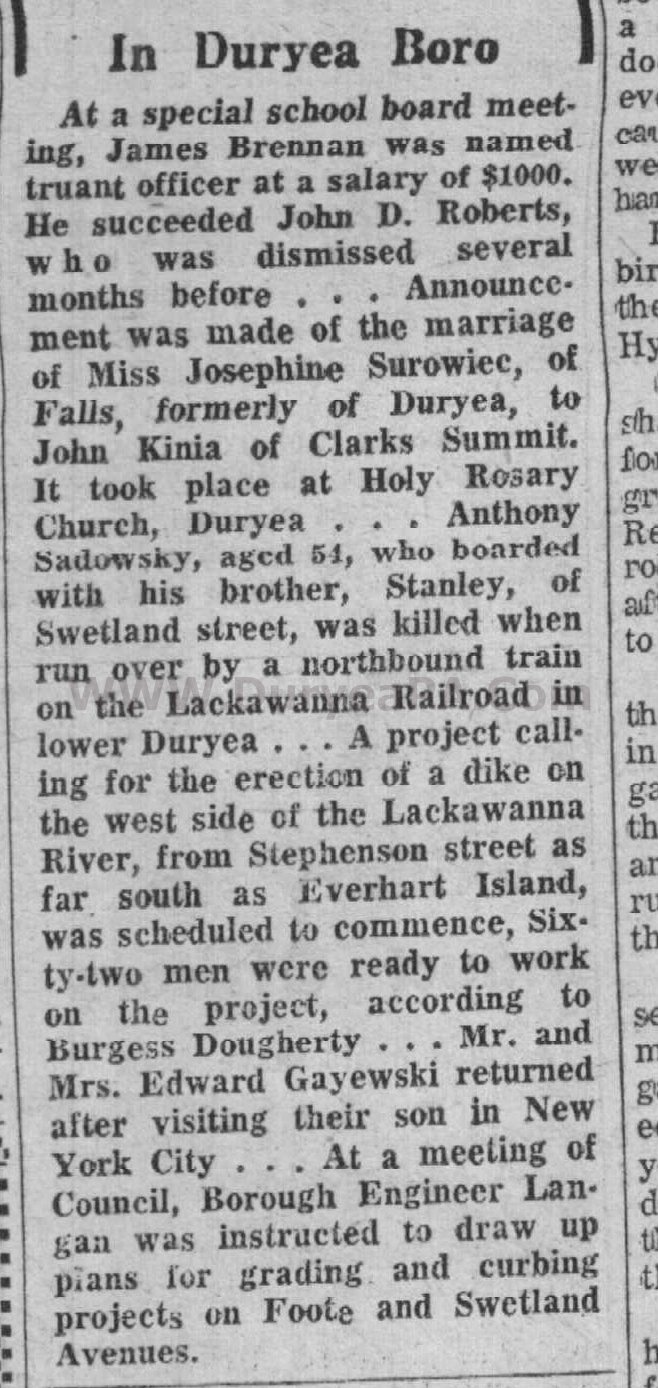 Duryea Pennsylvania Historical Homepage